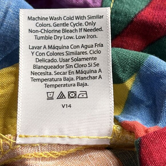 Terra & Sky Baby Doll Top Rayon Plus Sz 3X (24W 26W) Colorful Tunic Puff Sleeves - Picture 5 of 7